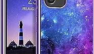 GUAGUA Compatible with Samsung Galaxy A53 5G Case 6.5 Inch Glow in The Dark Noctilucent Luminous Space Nebula Slim Fit Cover Protective Anti Scratch Cases for Galaxy A53, Blue Nebula