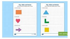 Flip, Slide and Rotate Worksheets