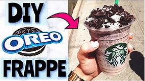 HOW TO MAKE STARBUCKS OREO FRAPPUCCINO! Starbucks Secret Menu | DIY Starbucks Frappuccino No Coffee🥤