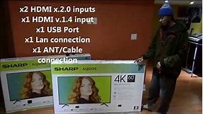 Sharp AQUOS 60 inch LED 4K UHD HDR SMART TV'S UNBOXING & STAND SETUP!(LC-60P62U)