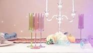 Colored champagne flutes