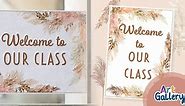 Boho Neutral Welcome to Our Class Poster