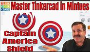 A Tinkercad Captain America Shield in Minutes! Broken Endgame too!
