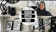 Home Office Makeover | Desk Set Up & Room Tour | Modern Minimalist Glam | House To Home