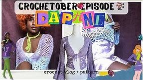 CROCHETOBER ep. 2 | DIY Daphne Scooby Doo Costume, Crochet Vlog + Bell-Sleeved Cardigan Pattern