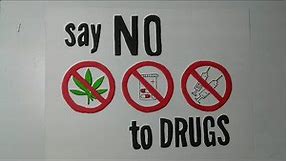 How To Make Anti Drugs Day Poster | International Day Against Drug Abuse Drawing