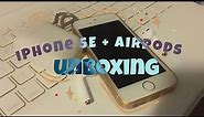 🍒 unboxing iPhone SE (1st Gen) in 2022 + setup // ✨ unboxing Airpods (2nd Gen) ⛅️