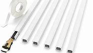 Delamu Cord Hider, 94in Cable Hider, One-Cord Cord Covers for Wall, Paintable Cable Cover Raceway, Wire Hiders for Tv on Wall, Wire Covers for Cords, Cord Cable Management, 6xL15.7 W0.59 H0.4in, White