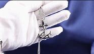 Titanium Steel Necklace with Anchor Pendant for Men