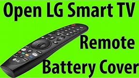 How to Open LG Smart TV Remote Battery Cover