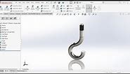 Solid work tutorial: How to making hook very simple design