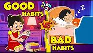 Good Habits vs Bad Habits | Animated Stories | English Cartoon | Moral Stories | PunToon Kids