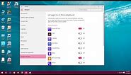 How to Turn off Background Running Apps in Windows 10