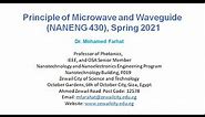 Introduction to Microwave Engineering and Wave Propagation