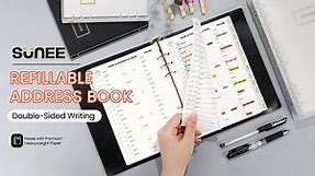 SUNEE Refillable Address Book - Overview