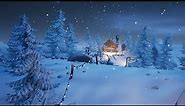 🎄 Christmas Winter Snow Scene Background Screensaver - Fortnite Winterfest - Relaxing 3 hours ☃️❄️