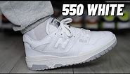 BEST WHITE SNEAKER? New Balance 550 White On Feet Review