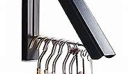 IN VACUUM Clothes Drying Rack, Laundry Racks for Drying Clothes, Wall Mounted Retractable Clothes Hanger for Laundry Room, Garage, Indoor & Outdoor Use, Aluminum (1 Racks, Black)