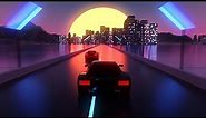 Nostalgic 80's Mix Music // Synthwave Car Neon Track 🎵 Live Wallpaper - Electro Retrowave Chillwave