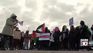 Community members gather outside L3Harris calling for ceasefire in Gaza