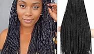 BAOTA Senegalese Twist Crochet Hair for Women Pre Looped Crochet Braids 18 Inch Blonde Mini Twist Crochet Hair Small Twist Crochet Braids with Natural Ends 8 Packs 27/613#