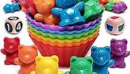 Jumbo Counting Bears Matching Game - Montessori Fine Motor Learning Toys for 2 Year Olds with Stacking Cups, 60 Preschool Math Manipulatives, 2 Toddler Games Dice, Toy Storage & Activities eBook
