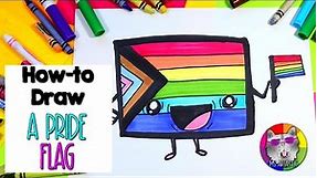 How-to Draw a Pride Flag, Cute Pride Month Drawing Tutorial