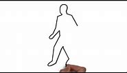 How To Draw Silhouette Of Man Walking