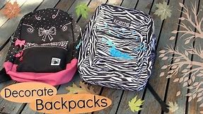 DECORATE BACKPACKS & BOOKBAGS - Back To School How To | SoCraftastic