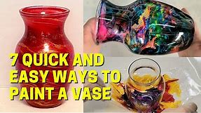 7 quick, easy, and gorgeous ways to paint a vase with fluid art