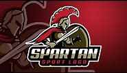 Spartan Logo | Sport, Esport Logo Speedart | Adobe Illustrator CC
