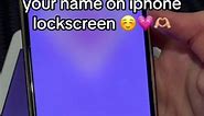 put ur name on iphone lockscreen 😻📲💕#foryou #trick #emojiiphone #customlockscreen #emoji