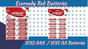 Eveready Red 1012 AAA / 1015 AA Batteries | Unboxing Q