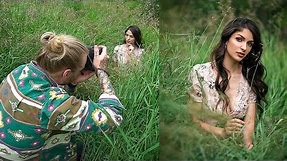 Natural Light Photoshoot in the Field, Behind The Scenes