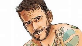 How to draw CM Punk