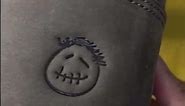 Travis Scott Smiley Logo Stamping on AJ1 Palomino #jerry44sneakers #nike #jordan #custom