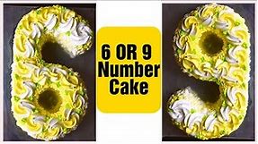 HOW TO MAKE 6 OR 9 NUMBER CAKE |6 Number cake at home |Number Cake Decoration|Cake Decoration|WOWMOM