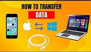 iphone se laptop me data kaise transfer kare | iphone se laptop me photo kaise dale | data transfer