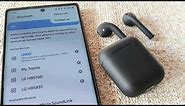 pairing instructions for black Earpods to Samsung phone
