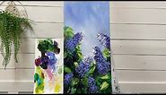 EASY Way to PAINT LILACS! Acrylic tutorial for all levels