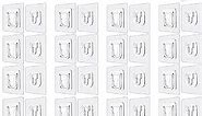 YCYBAB2J Double Sided Adhesive Hooks|20 Pack Double Sided Wall Hook+4 Pack Wall Hanger Holder|13.2lb(Max) | Wall Hooks for Hanging, Self Adhesive Hooks for Bathroom Kitchen Office Hanging