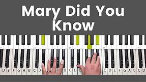 Mary Did You Know - Piano Tutorial and Chords
