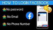 New!!🔥 How to Login Facebook without Email and Phone number { UPDATED METHOD } 2024