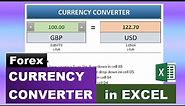 Excel Currency Converter with real time exchange rates