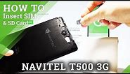 How to Insert SIM and SD Card in NAVITEL T500 3G - Install SIM & Micro SD