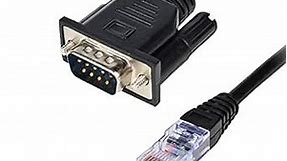 RJ45 to RS232,LFHUKEJI DB9 9-Pin Serial Port Male to RJ45 Female Cat5 Ethernet LAN Console 3.3Ft