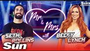 WWE superstar couple, Seth Rollins & Becky Lynch play 'Mr & Mrs'