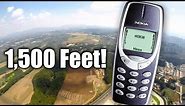 Can Nokia 3310 Survive a 1,500-foot drop from the sky?