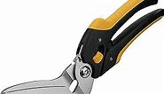 stedi 9-Inch Scissor Heavy Duty, All Purpose Scissors, Cardboard and Carpet Shears, TPR Handle, Extremely Sharp Blades with Finely Serrated -Easy Cutting Thick Paper, Leather, Sewing Fabric Yellow