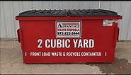 2 Cubic Yard Front Load Dumpster for Business Waste and Recycling Bin | Advantage Waste Disposal